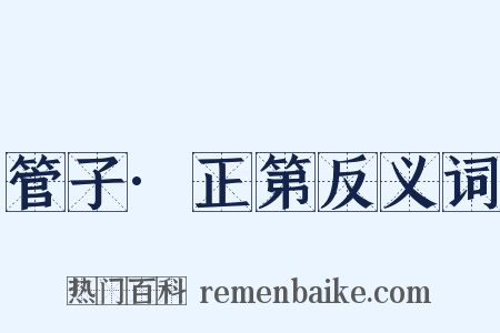 管子·正第反义词是什么意思的图片